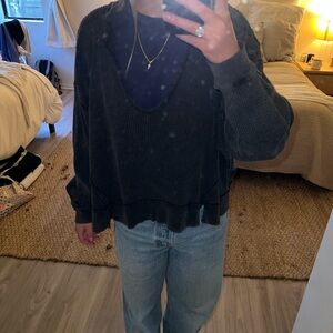 Black Ribbed Sweater